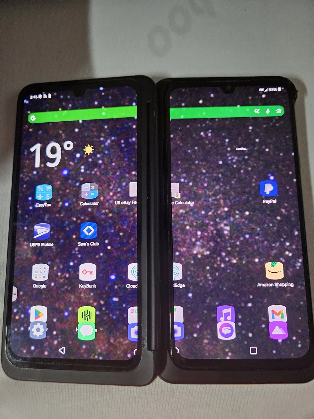 LG Blue & Teal Protective Phone Cases with Charging Cable and Accessories